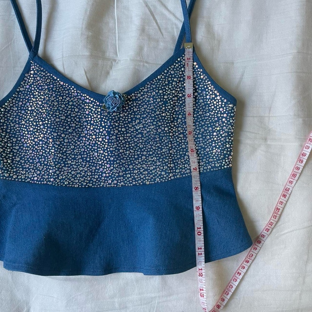 OHS Blue Rhinestone  Cami ✨ - Picture 4 of 5